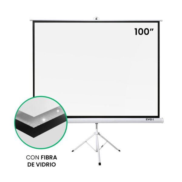 Ecran Portátil Evox de 100 Pulgadas con Trípode