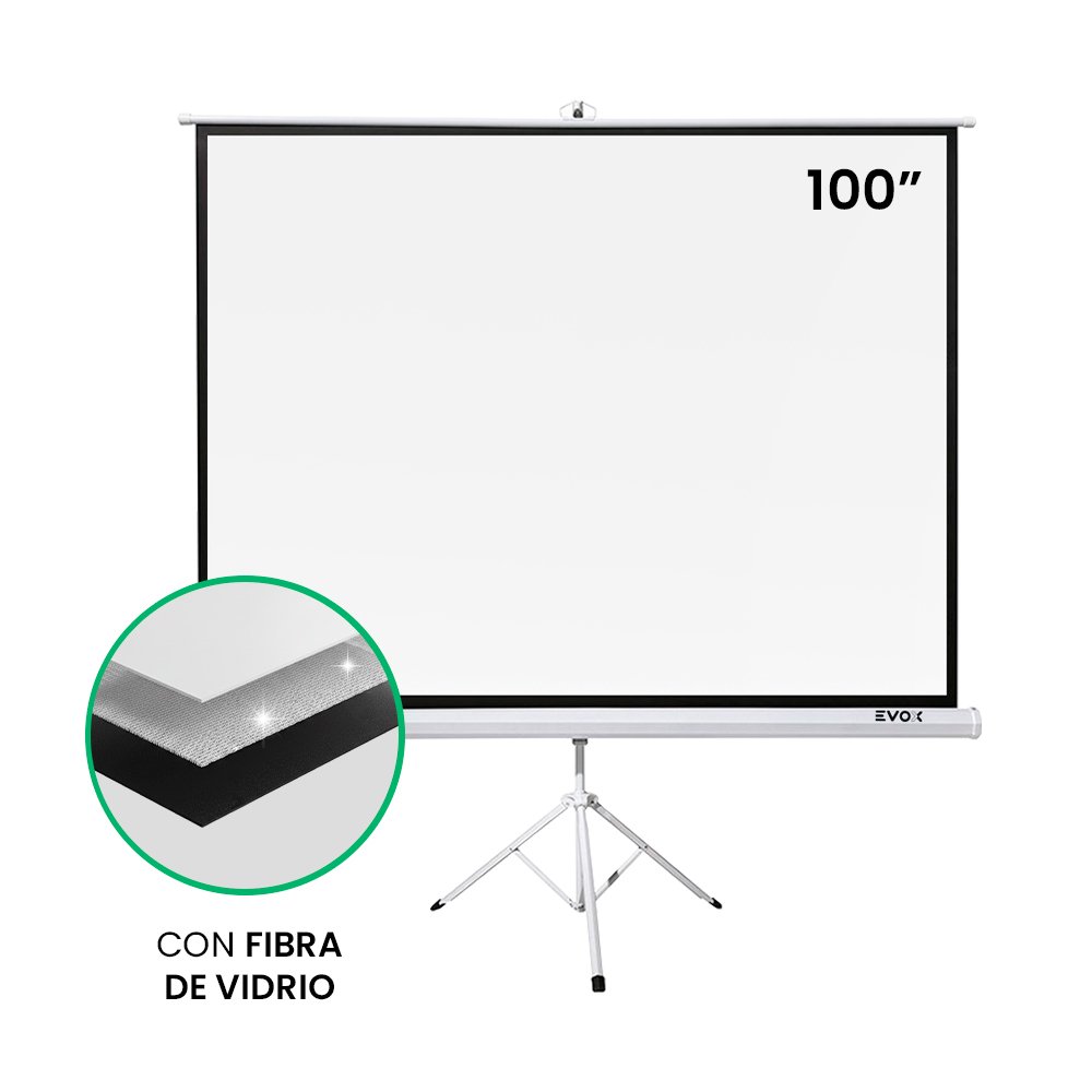 Ecran Portátil Evox de 100 Pulgadas con Trípode