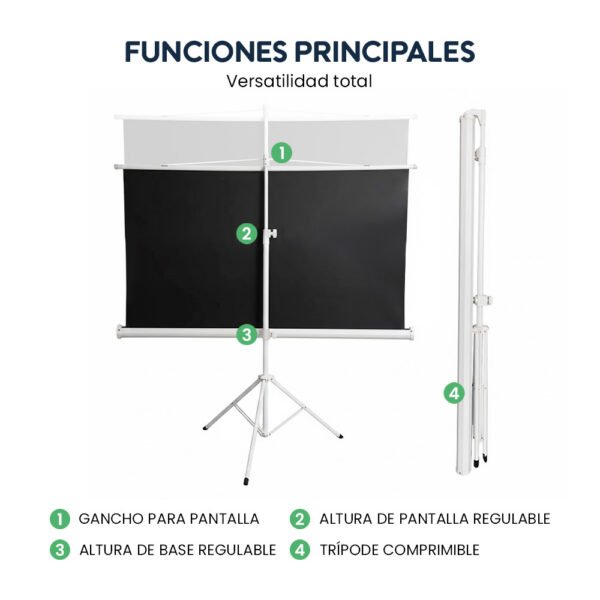 Ecran Portátil Evox de 100 Pulgadas con Trípode
