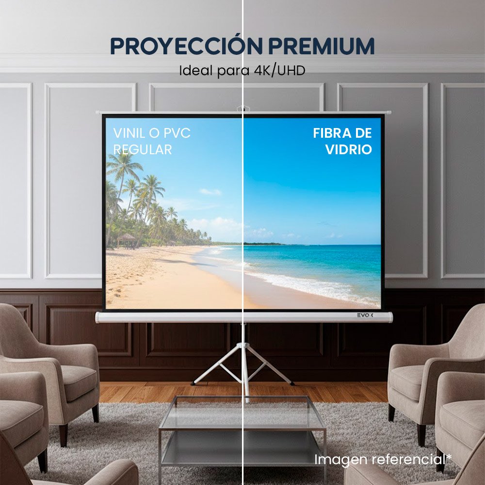 Ecran Portátil Evox de 100 Pulgadas con Trípode