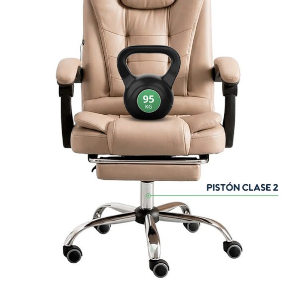 Silla Gerencial Ergonómica Masajeadora Evox CT809F con Reposapiés para Escritorio y Oficina