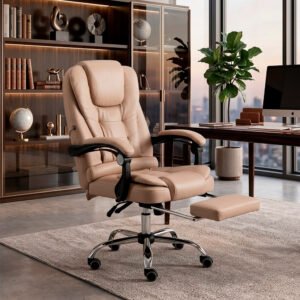 Silla Gerencial Ergonómica Masajeadora Evox CT809F con Reposapiés para Escritorio y Oficina