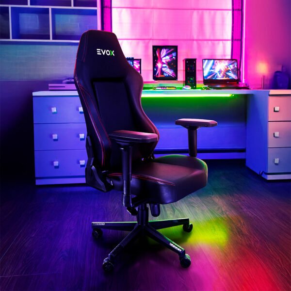 Silla Gamer Ergonómica Evox CT7014-RGB con Soporte Lumbar y Luces RGB