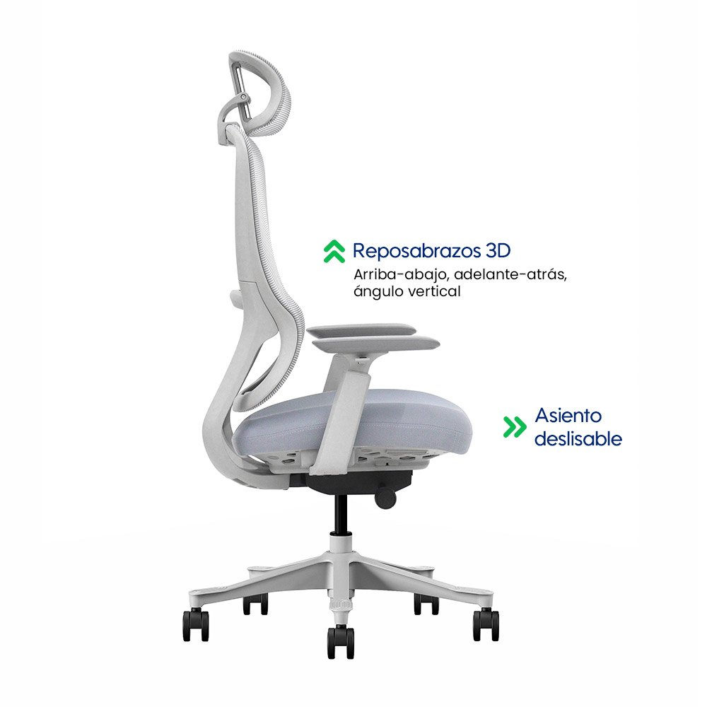 APEX > Silla Ergonómica Ejecutiva con Mecanismo Autoajustable y Asiento Honeycomb Deslizante