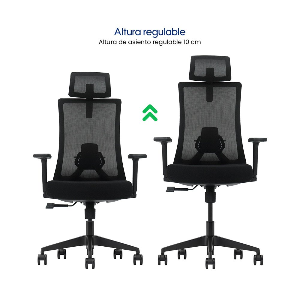 KORE > Silla Ergonómica Ejecutiva con Soporte Lumbar Ajustable y Reclinación Sincronizada