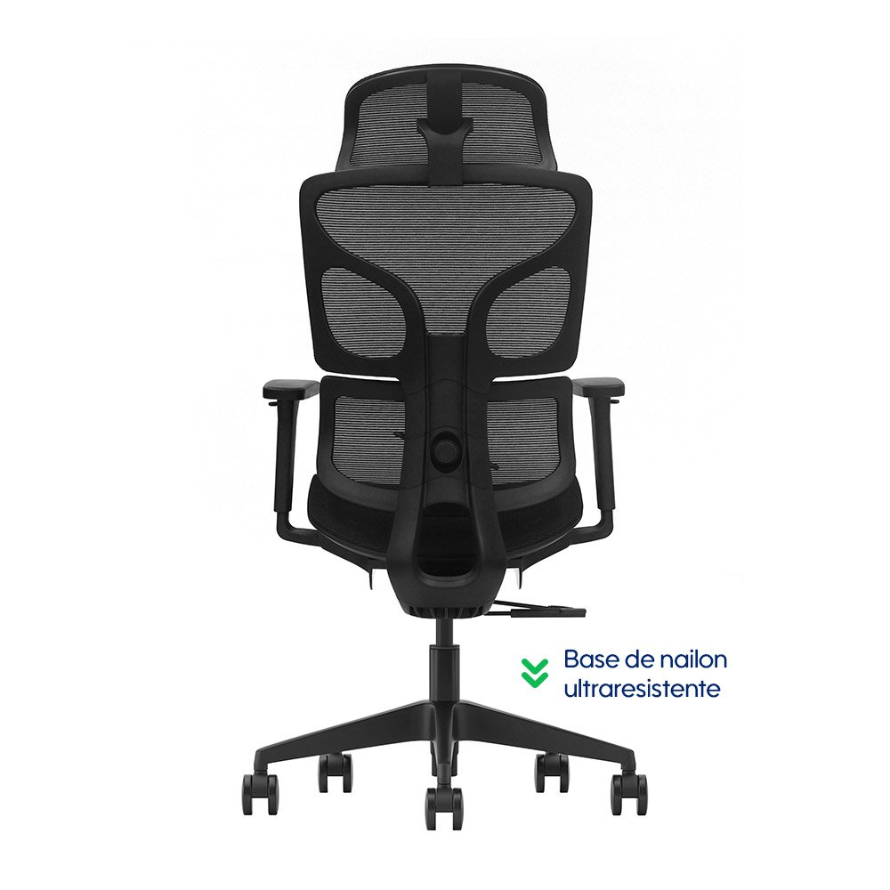 FLUX > Silla Ergonómica Ejecutiva Full Mesh con Doble Soporte Lumbar y Asiento Deslizante