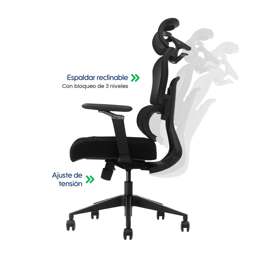 NEXUS > Silla Ergonómica Ejecutiva con Respaldo Dinámico y Reposabrazos 5D