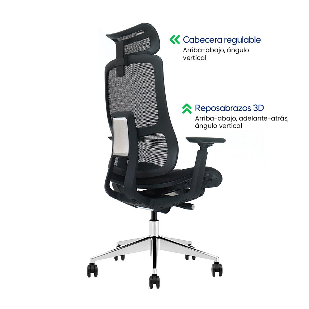 SHIFT > Silla Ergonómica Ejecutiva con Respaldo Regulable y Asiento Honeycomb Deslizante