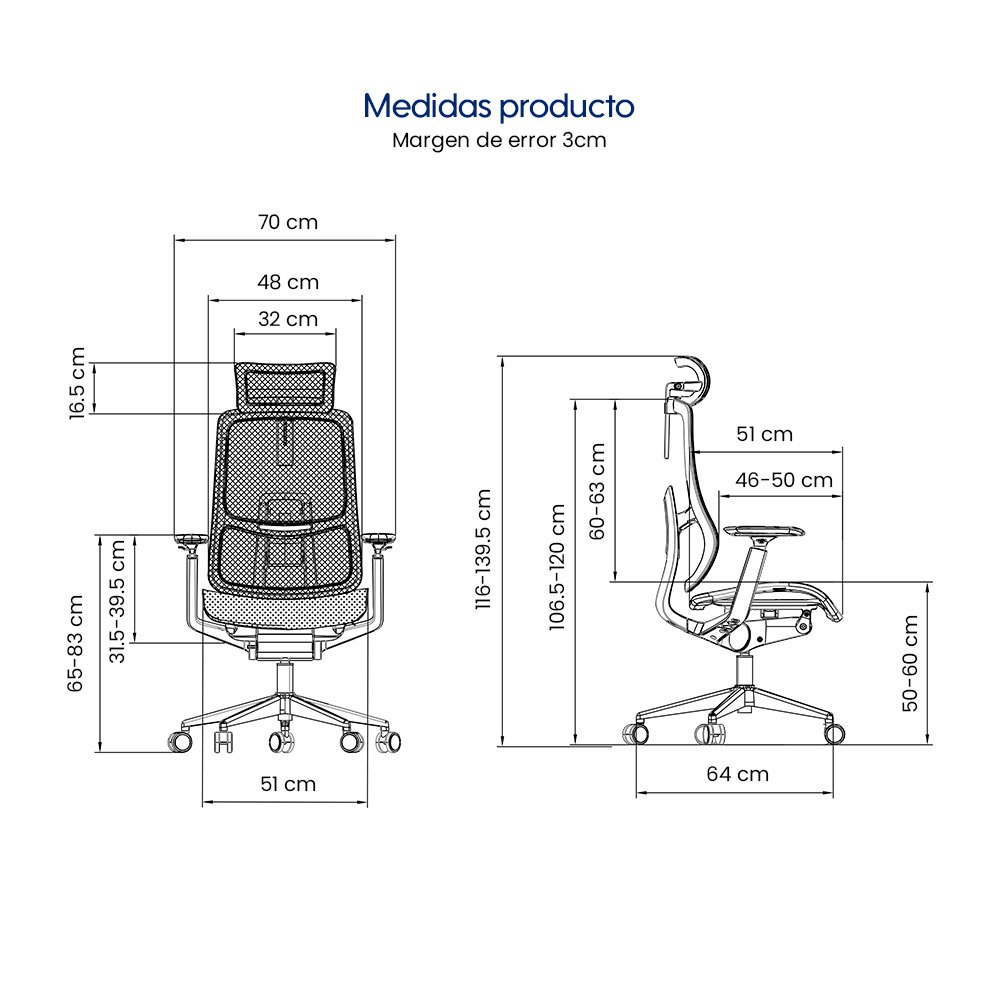 SHIFT > Silla Ergonómica Ejecutiva con Respaldo Regulable y Asiento Honeycomb Deslizante