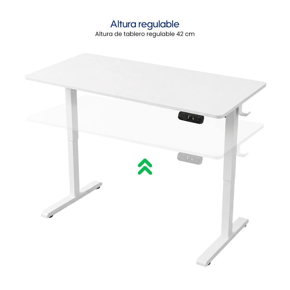 Escritorio Eléctrico Evox Madera WBE Blanco