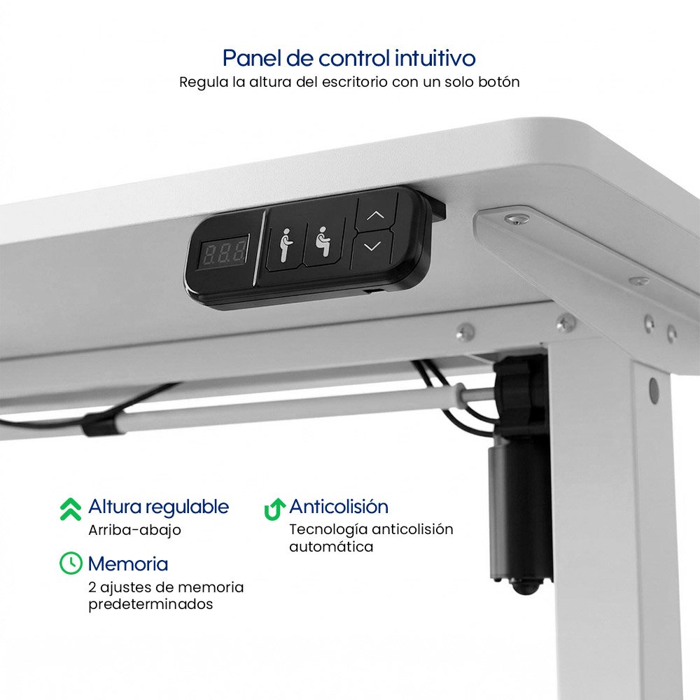 Escritorio Eléctrico Evox Madera WBE Blanco