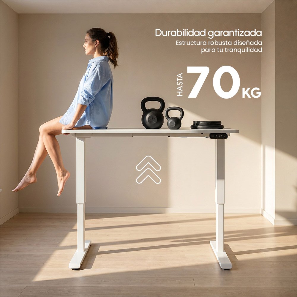 Escritorio Eléctrico Evox Madera WBE Blanco
