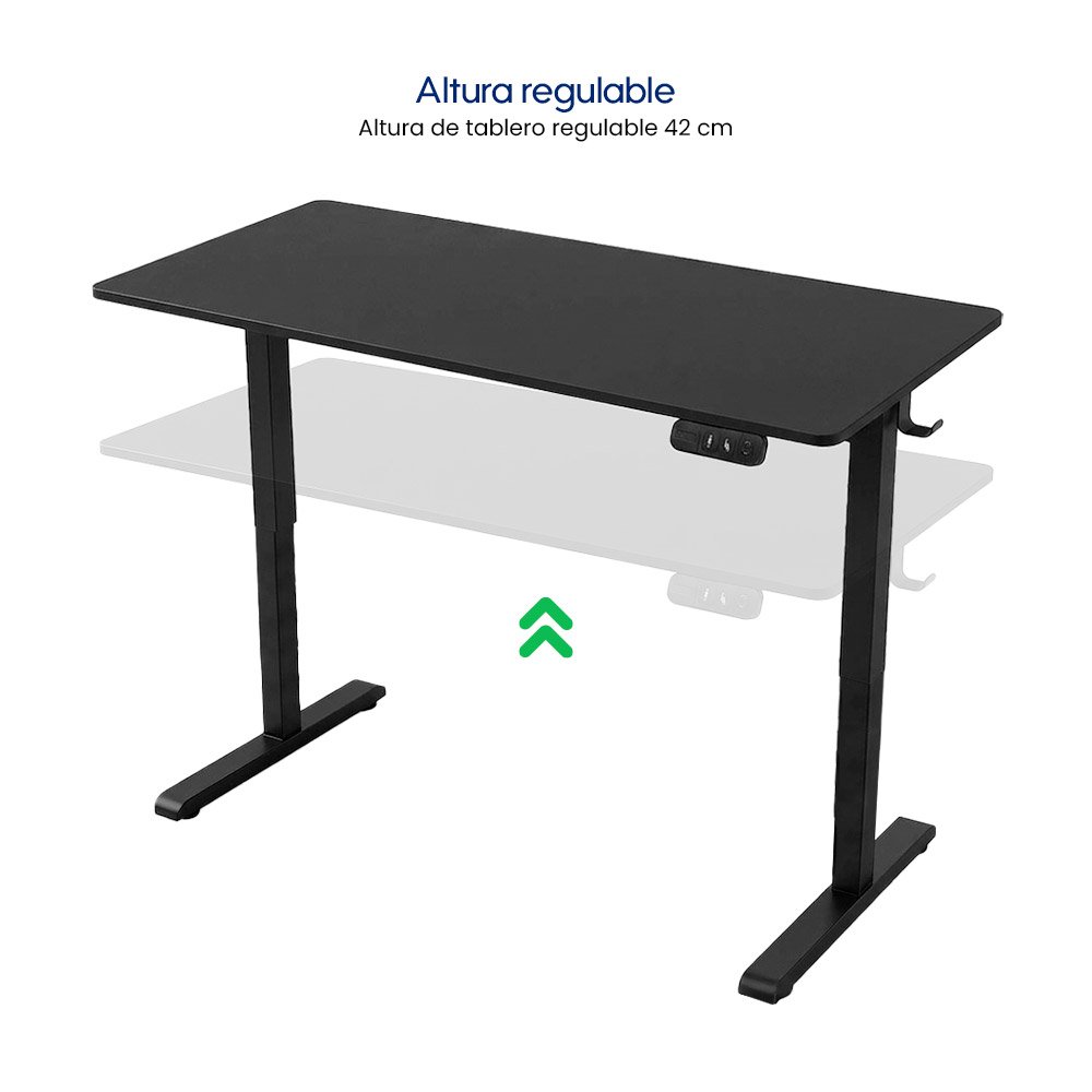 Escritorio Eléctrico Evox Madera WBE Negro