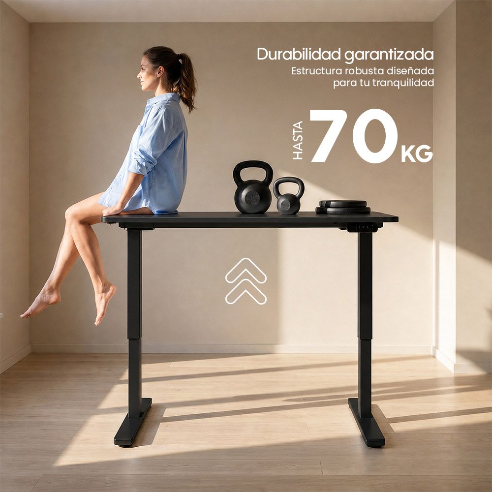 Escritorio Eléctrico Evox Madera WBE Negro