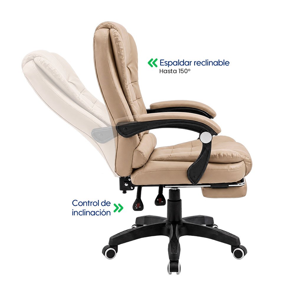 Silla Evox One C7RN Masajes Reposapiés Kaki