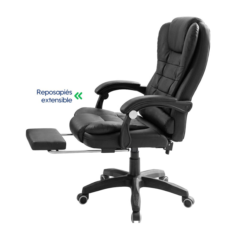 Silla Evox One C7RN Masajes Reposapiés Negro