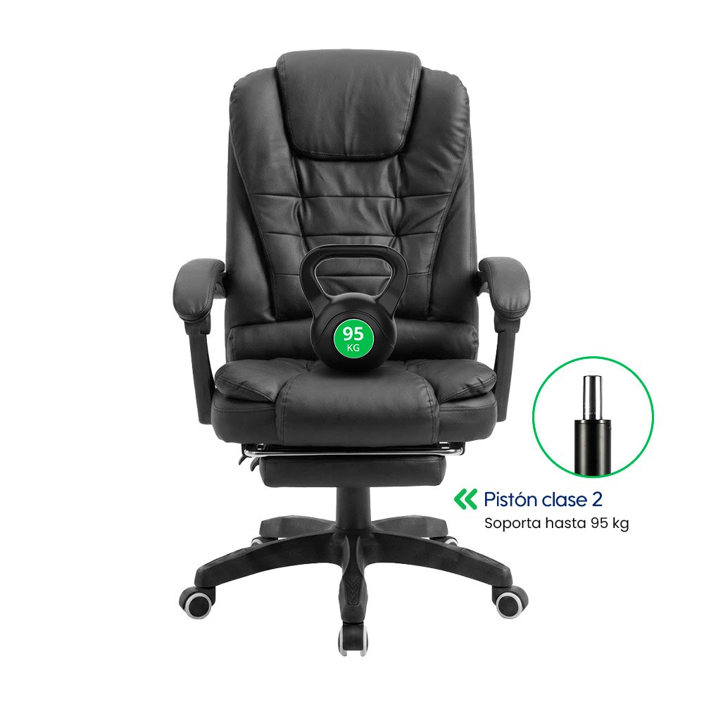 Silla Evox One C7RN Masajes Reposapiés Negro