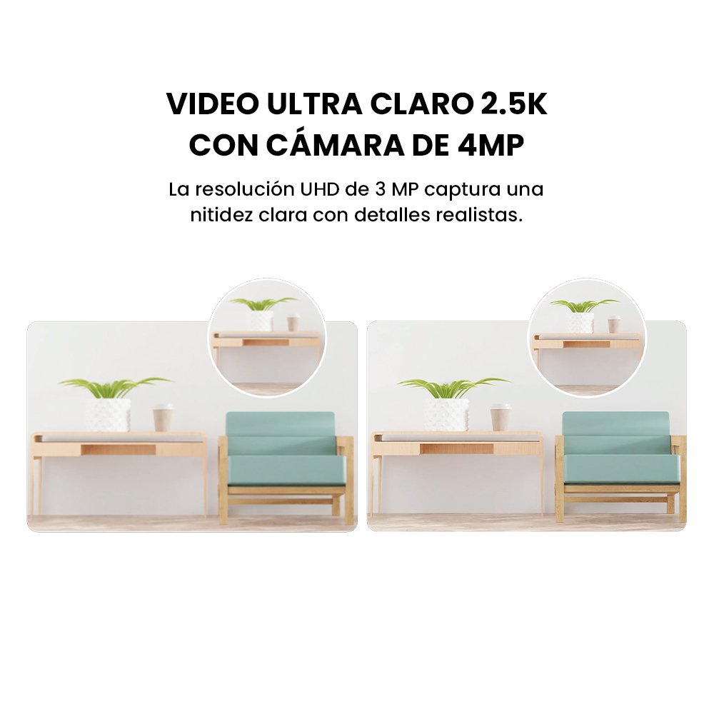 Cámara Seguridad Inteligente Xiaomi C400 UHD 2.5K 4MP 360° con Funciones IA Mejoradas