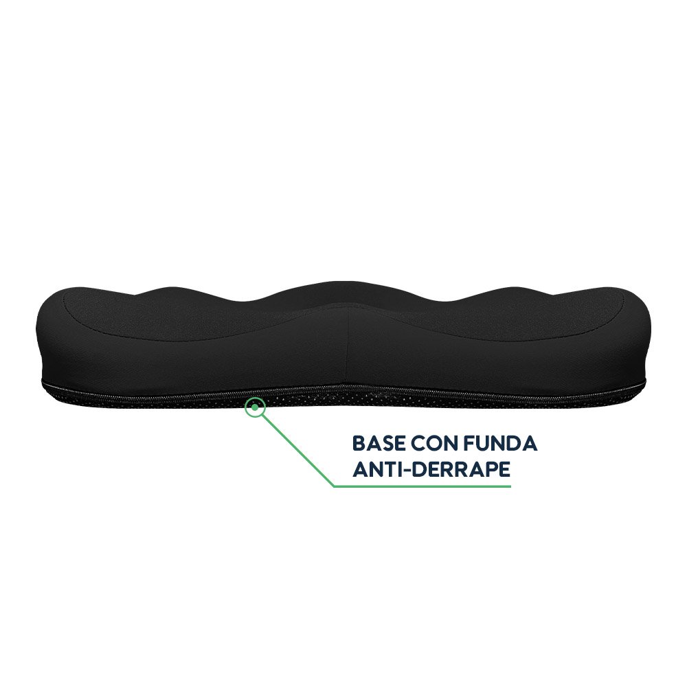 Set de Cojines Ergonómicos Evox WR8-B Negro Lumbar y Coxis