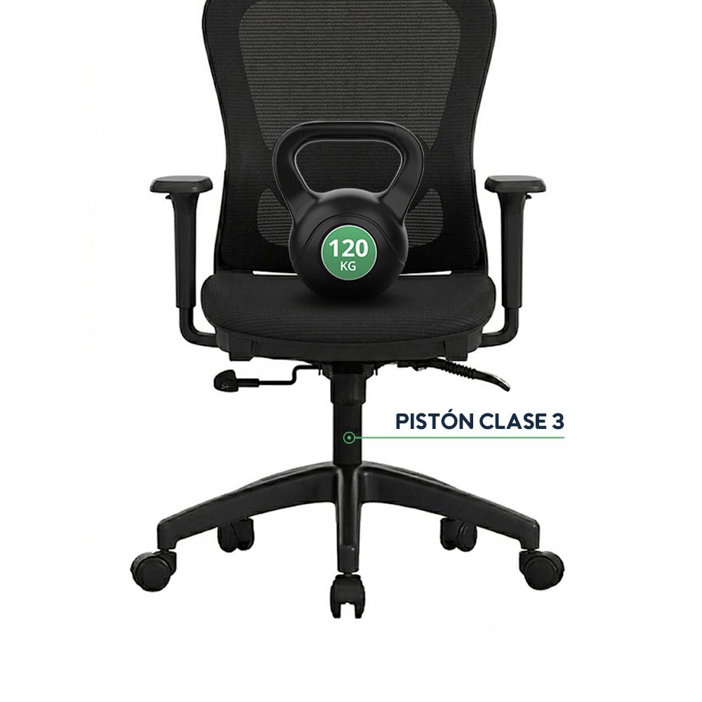 Silla de Oficina Ergonómica Evox Advance E7-B Negro