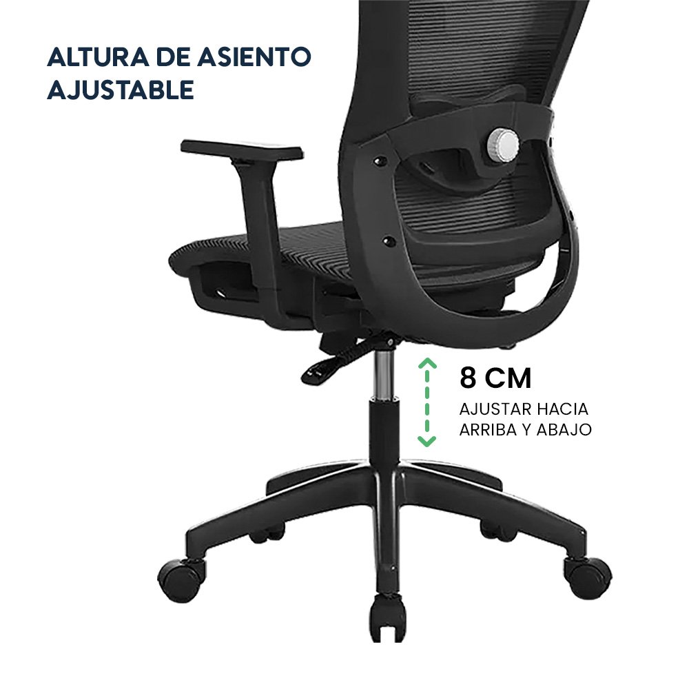 Silla de Oficina Ergonómica Evox Advance E7-B Negro