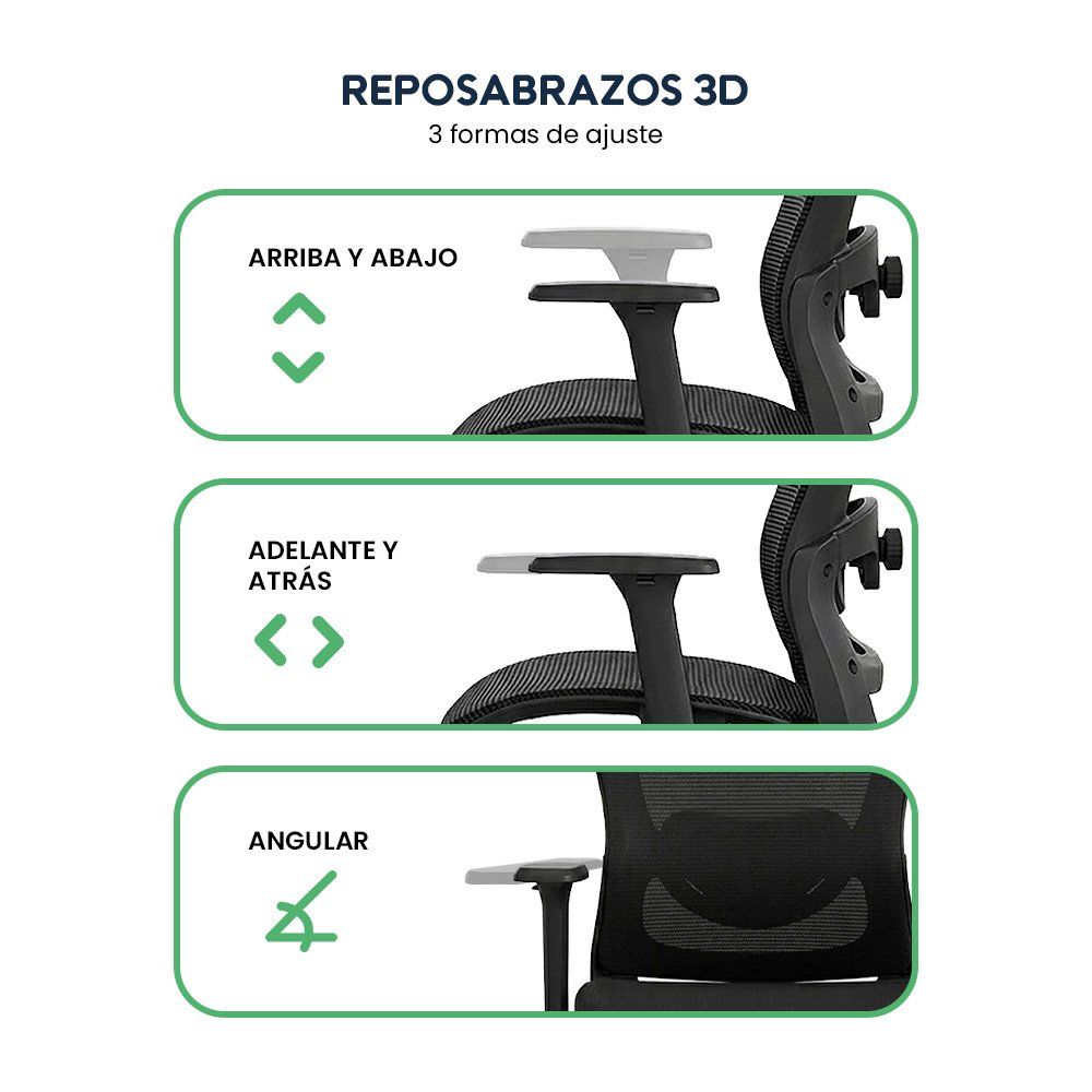 Silla de Oficina Ergonómica Evox Advance E7-B Negro
