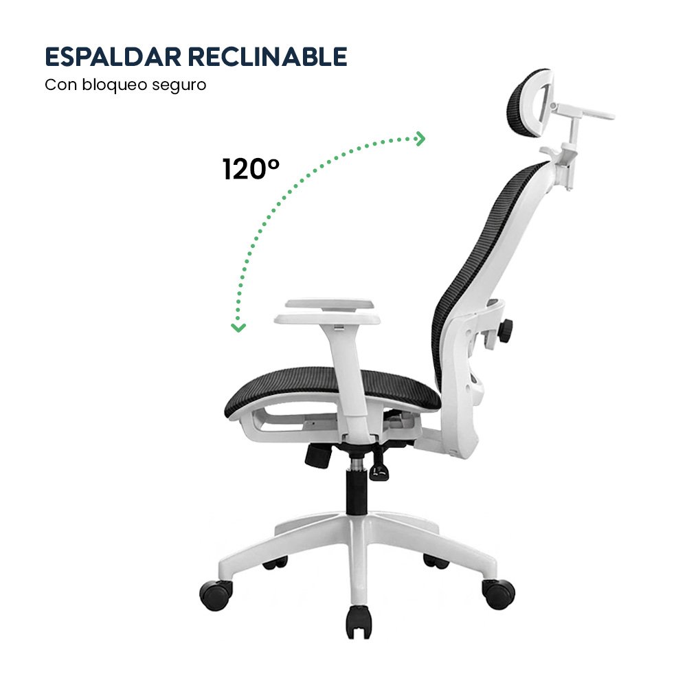 Silla de Oficina Ergonómica Evox Advance E7-W Blanco