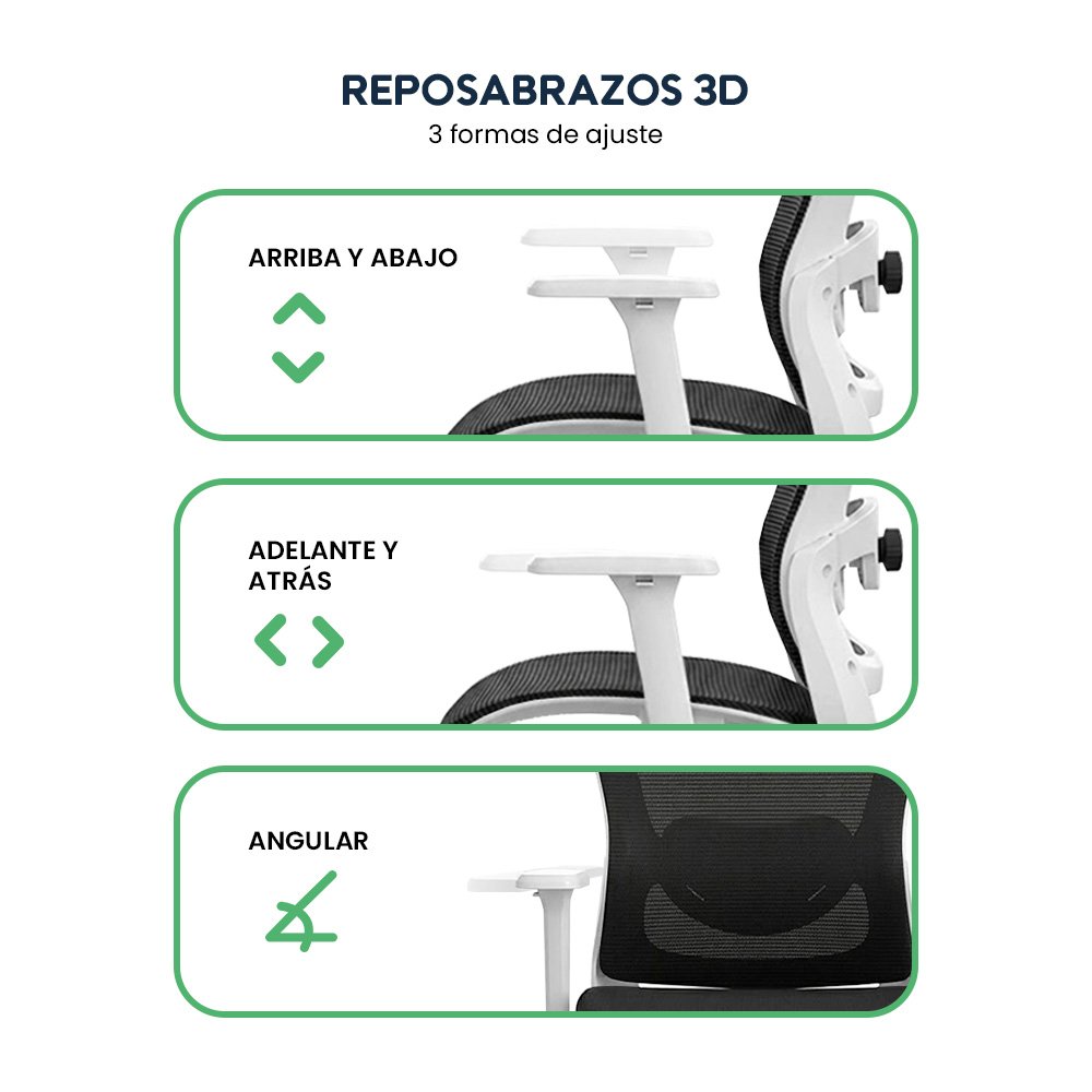 Silla de Oficina Ergonómica Evox Advance E7-W Blanco