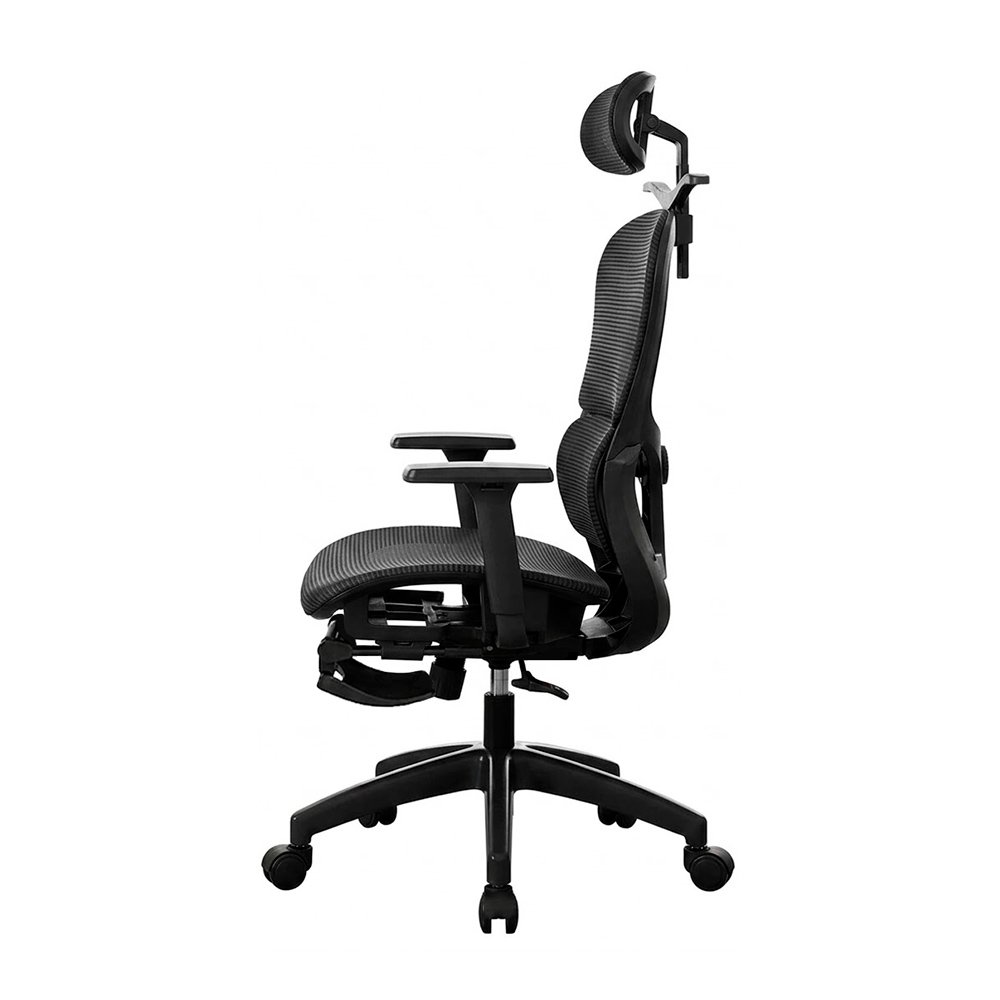 Silla de Oficina Ergonómica Evox Advance E8-BR Negro con Reposapiés