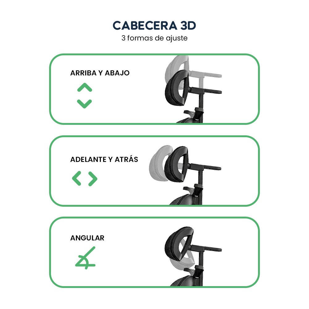 Silla de Oficina Ergonómica Evox Advance E8-BR Negro con Reposapiés