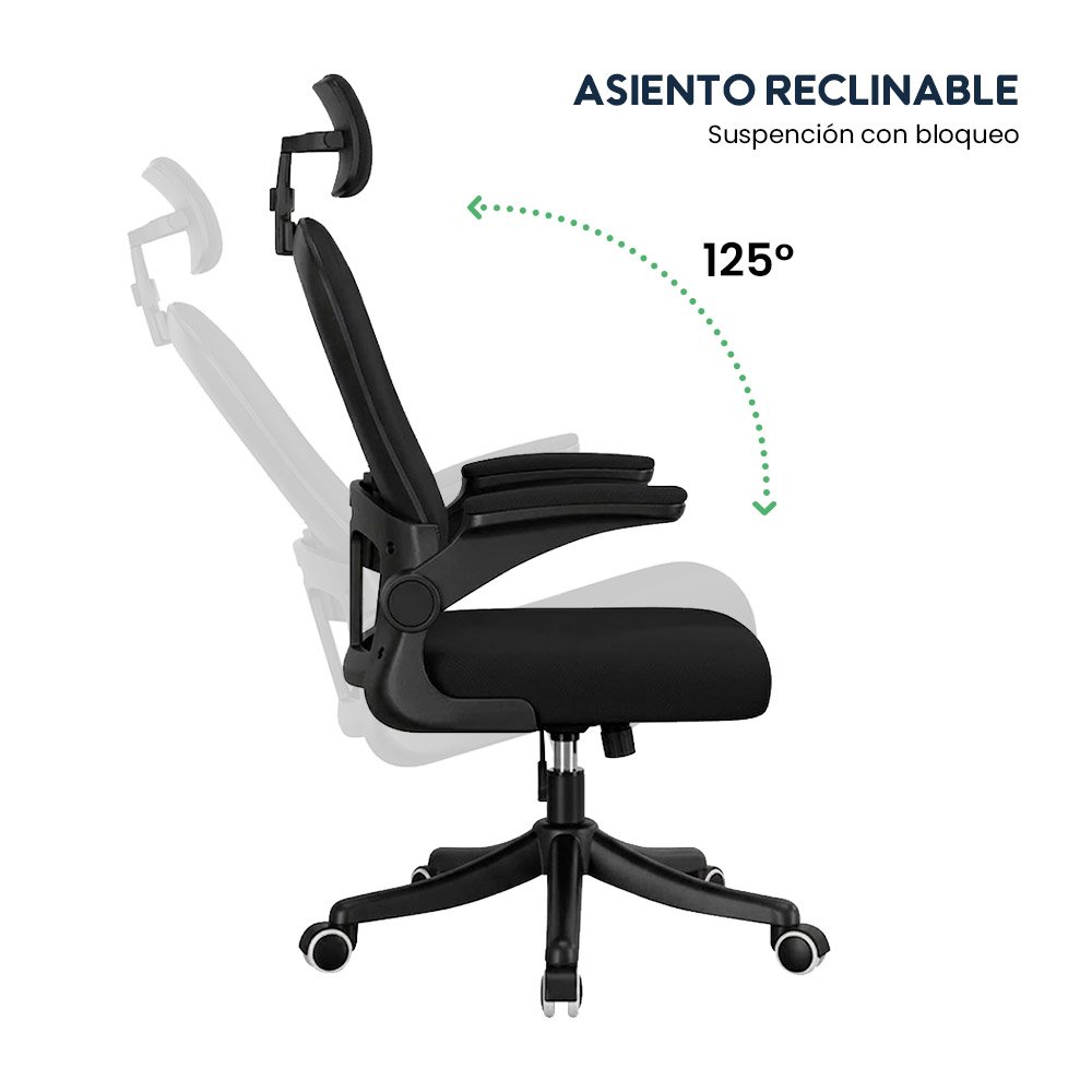 Silla de Oficina Ergonómica Evox One E2-B (CT256) con Soporte Lumbar Ajustable