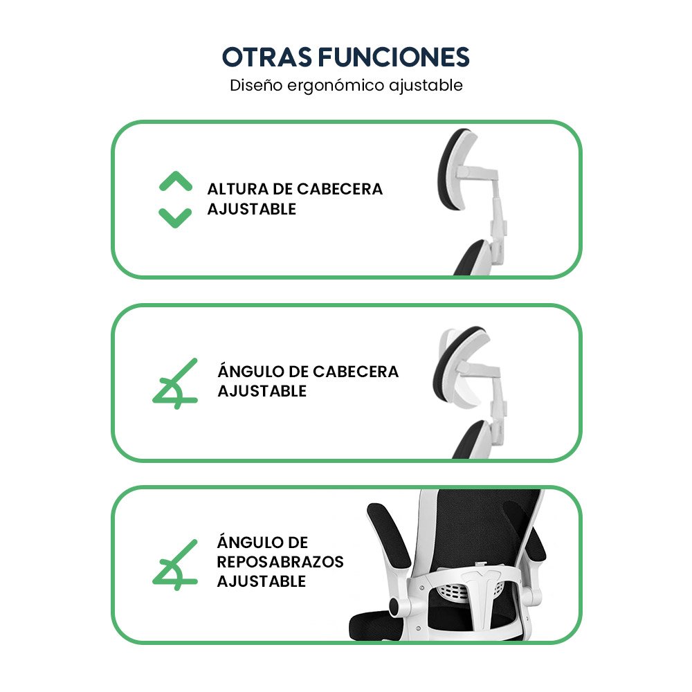 Silla de Oficina Ergonómica Evox One E2-W (CT256) con Soporte Lumbar Ajustable
