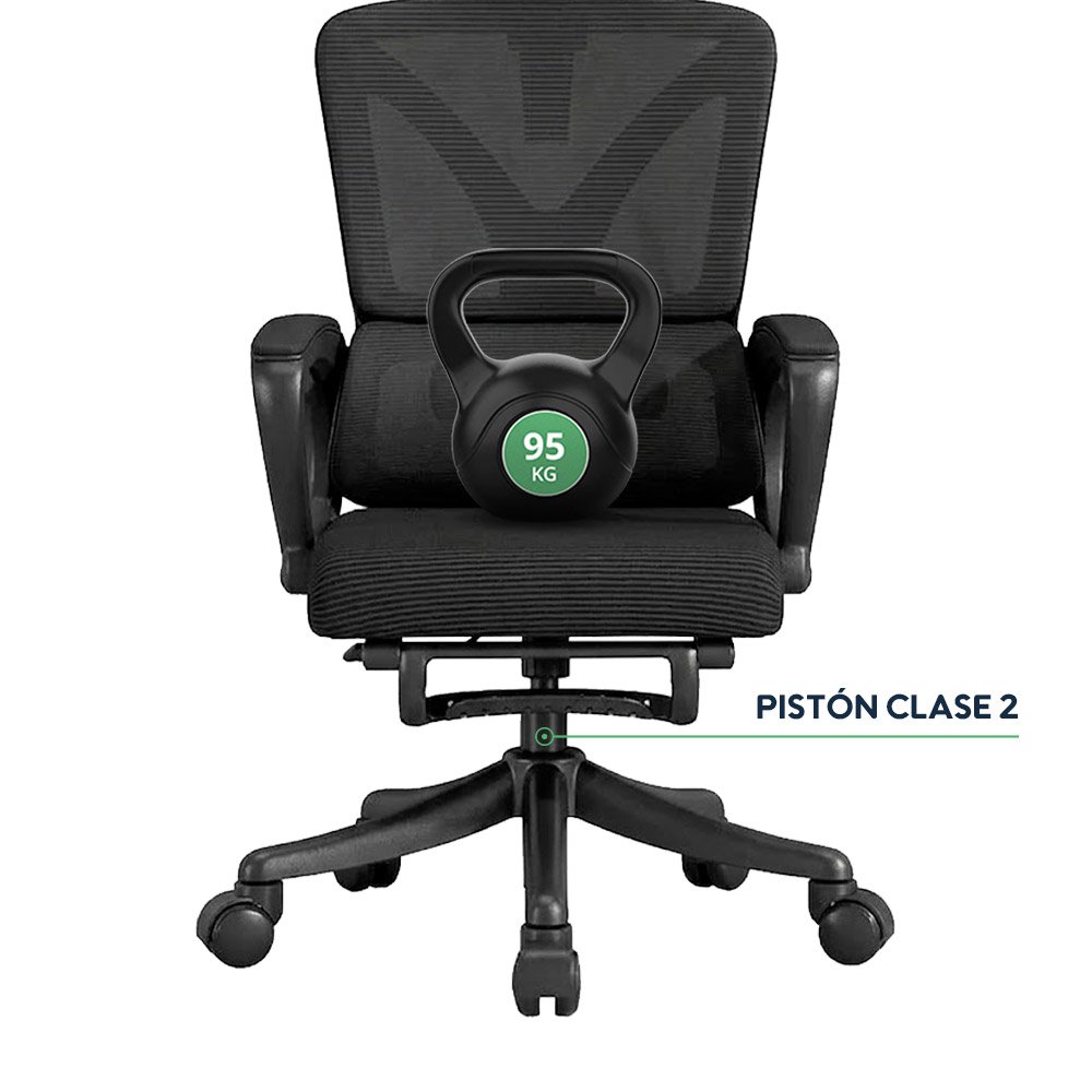 Silla de Oficina Ergonómica Evox One E3-R (CT258) con Soporte Lumbar y Reposapiés