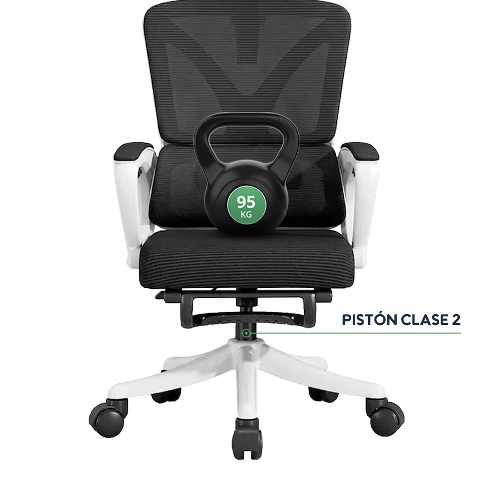 Silla de Oficina Ergonómica Evox One E3-WR (CT258) con Soporte Lumbar y Reposapiés